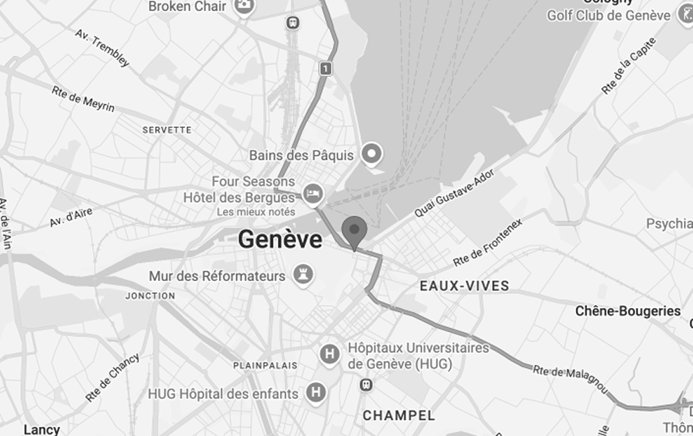 Plan d'accès au cabinet dentaire Evidentis à Genève